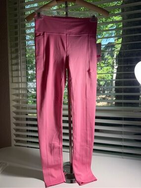 Athleta Girls Pink One-Piece Leggings